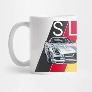 Mercedes Benz SLS victor art with Germany flag Mug